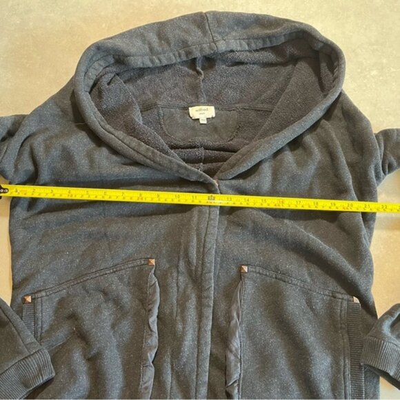 Aritzia Wilfred Rousseau Zip Up Slouchy Oversized Hoodie Gray small - Picture 5 of 7
